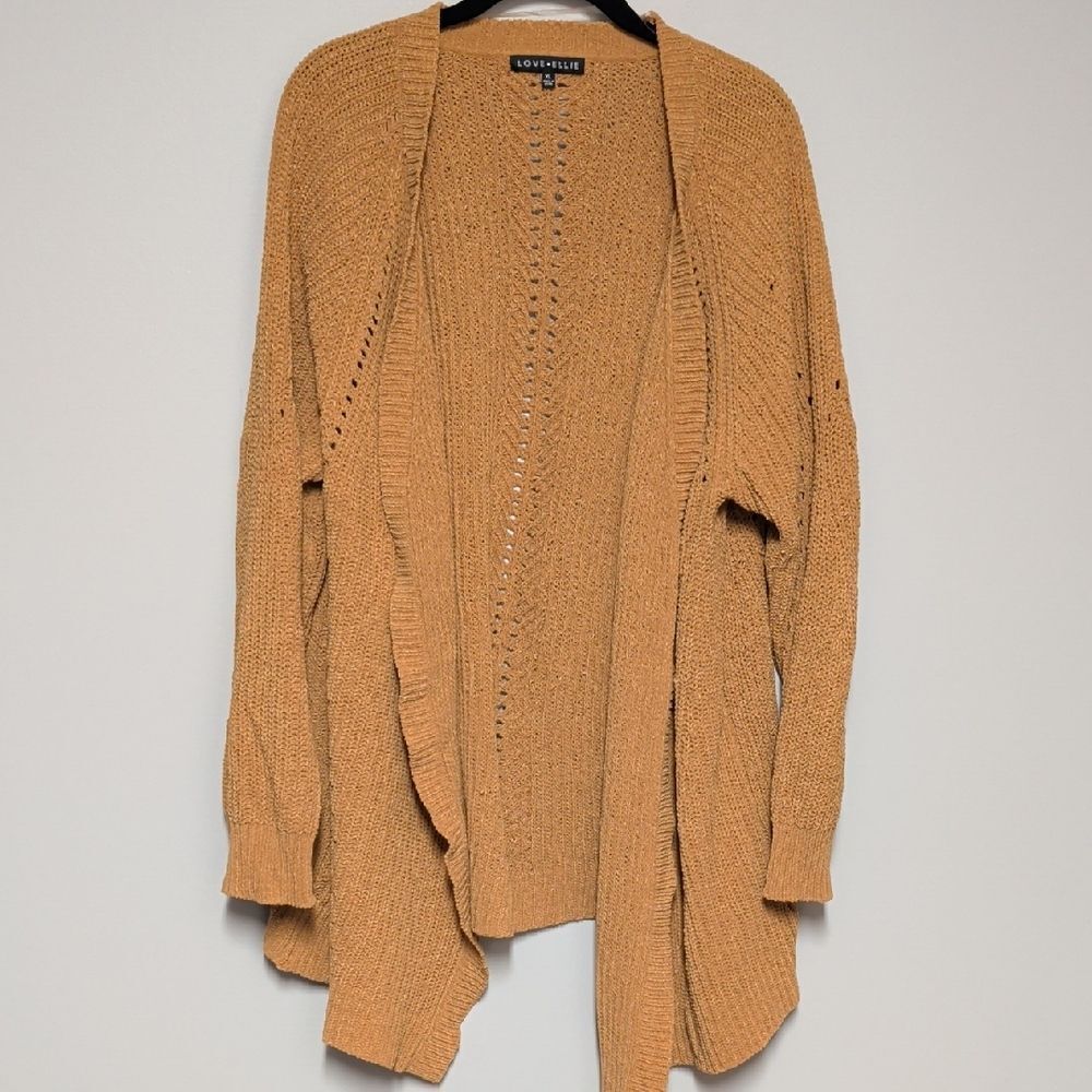 Love Ellie Women's Mustard Yellow Open Cardigan